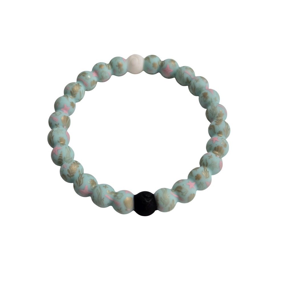 Lokai Unisex Disney Ariel The Little Mermaid Beaded Bracelet Teal Multi - Small
